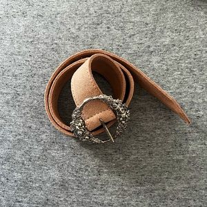 Free People dusty pink suede belt